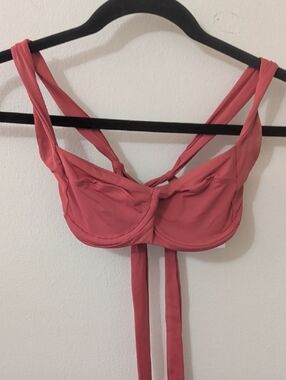 L*Space Camellia Underwire Bikini Top in Dusty Rose Vacation Beach Womens Size S